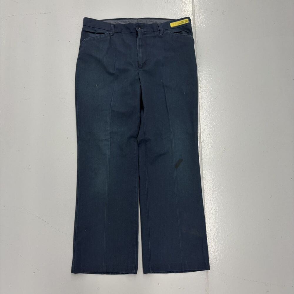 Vintage 70s Red Kap Blue Canvas Workwear Chinos 34x28